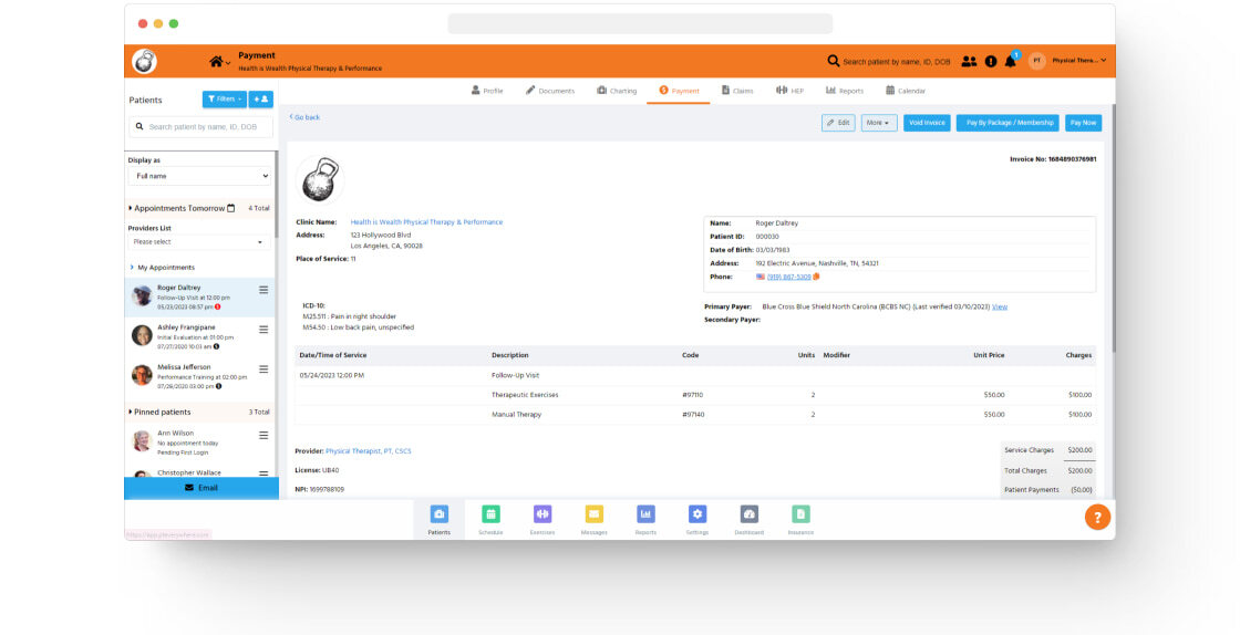 physical therapy emr interface 3 physical therapy emr interface 3
