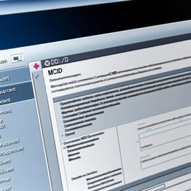 MCID document on a computer screen shown by PtEverywhere software