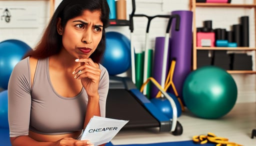 Physical therapist spending less on their equipment