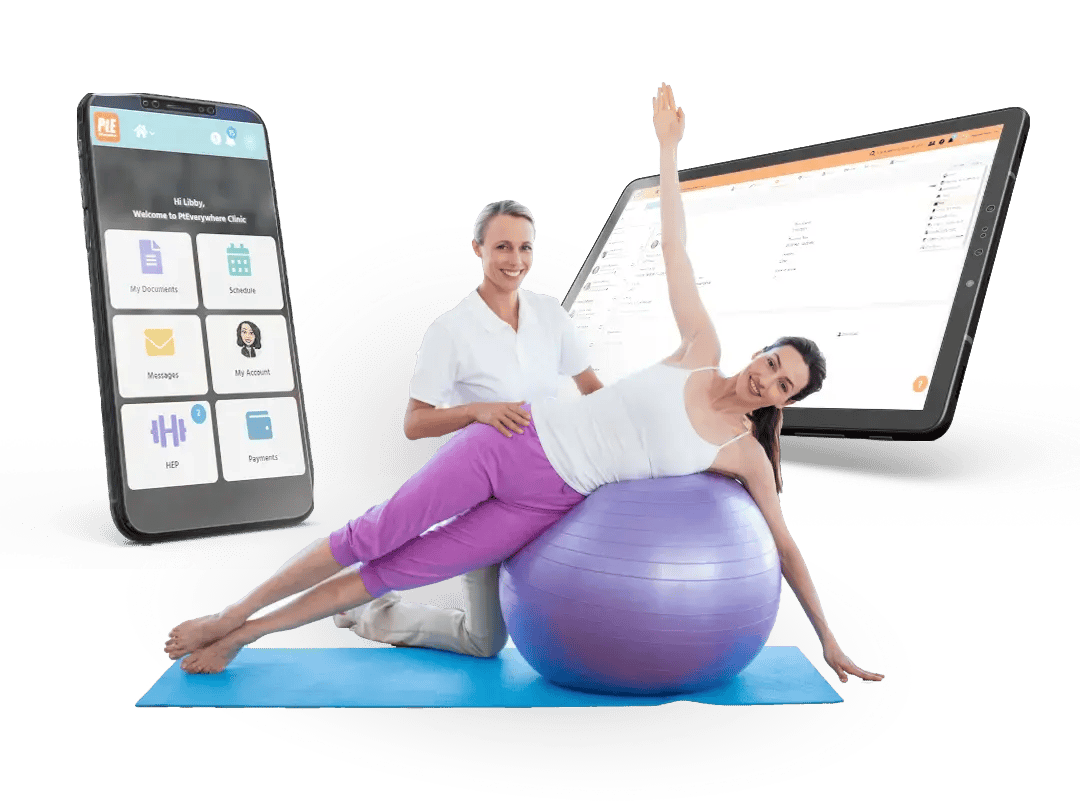 patient on an exercise ball (1)